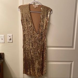 Hot Michael Kors wrap sequin dress!